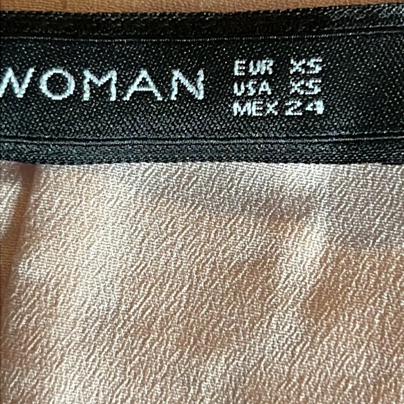 NWT ZARA PALE PINK EYELET LACE CAP SLEEVE SHIFT DRESS size XS - Picture 7 of 9